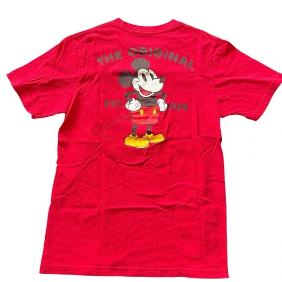 Vans x Disney Kids Red The Original Mickey Mouse Graphic T Shirt Size 4/Small - Picture 2 of 6